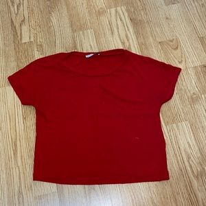 Zara Red Cropped t-shirt